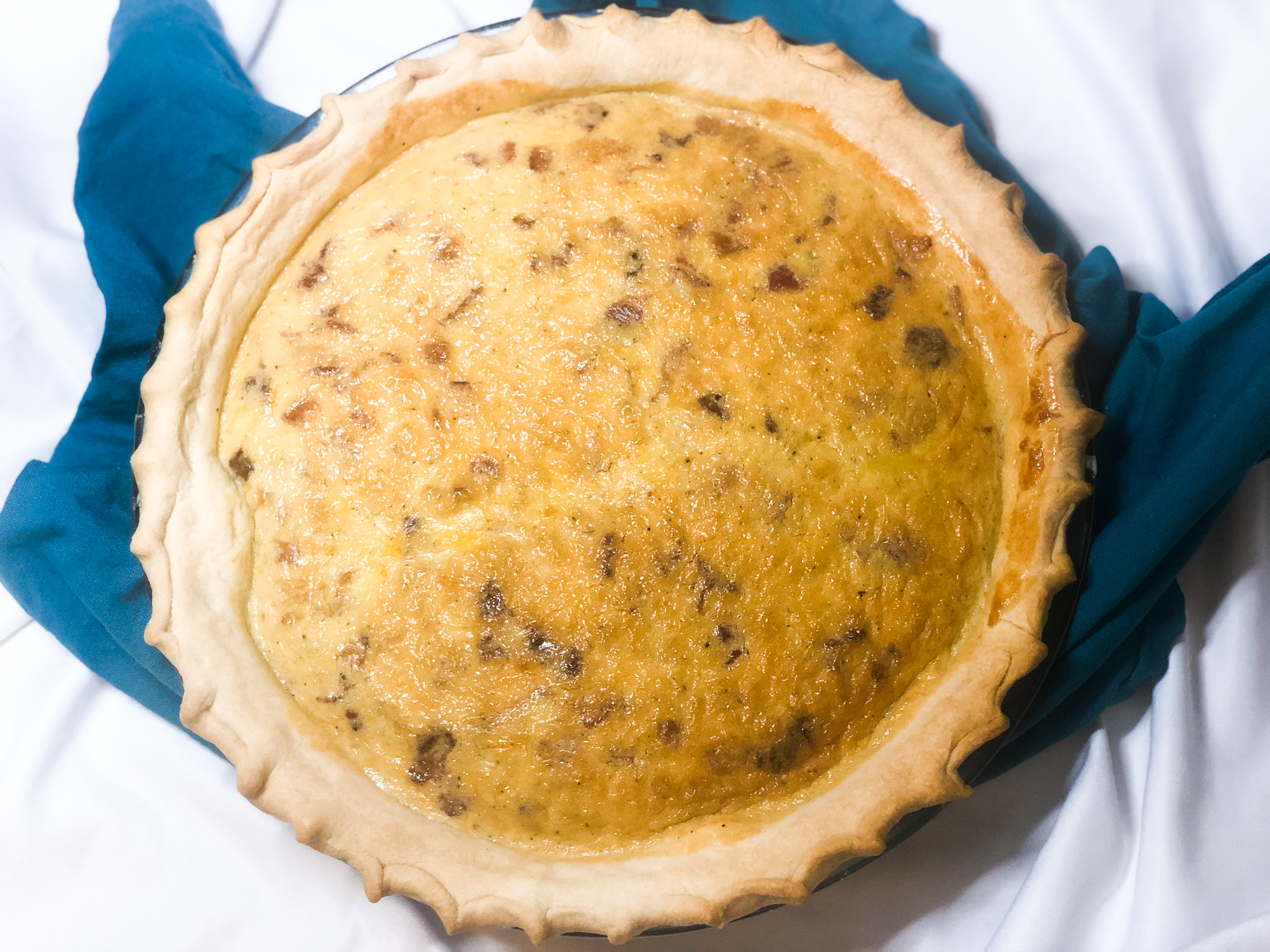 Cooked quiche