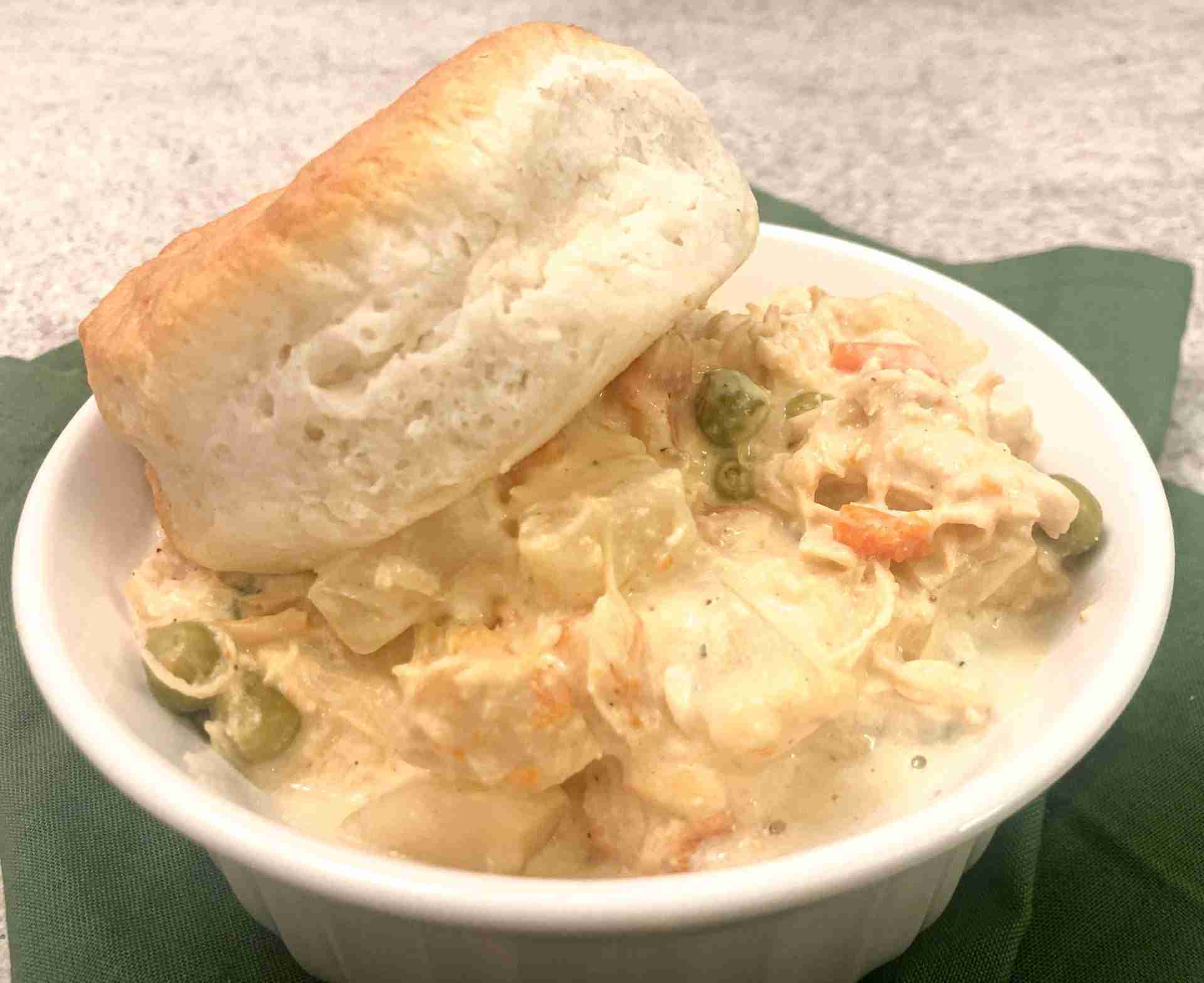 Chicken Pot Pie with Biscuits