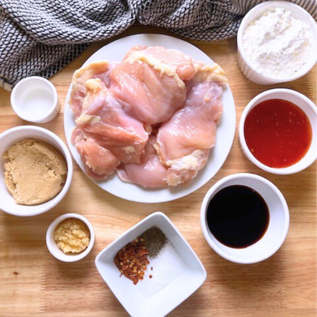 Ingredients needed to make Sweet Chili Chicken