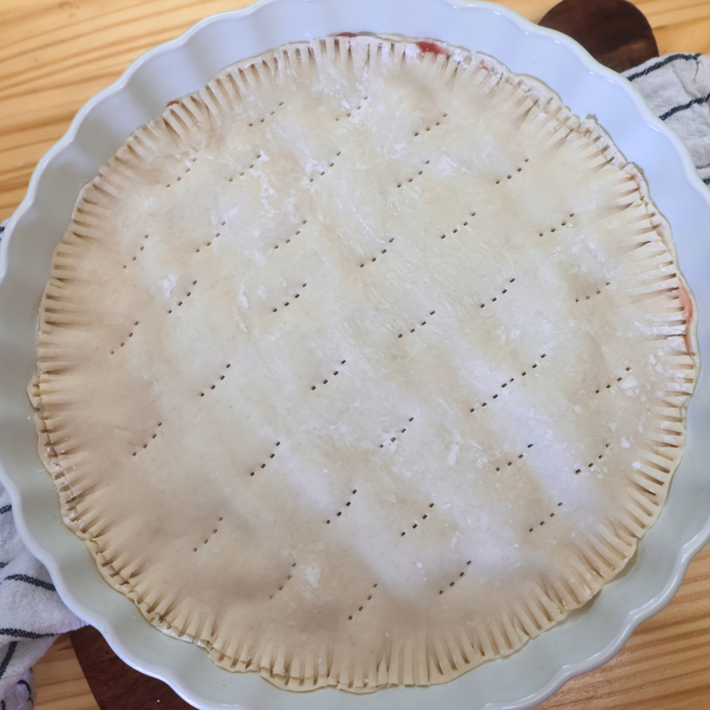 assembled giant pop tart ready to be baked